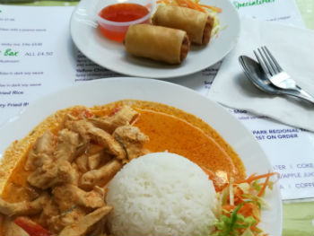 Meal of Thai food